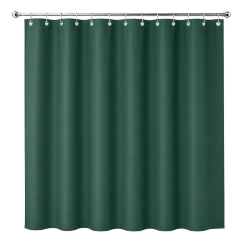 Dependable Industries inc. Essentials Premium 6 Gauge EVA Shower Curtain Liner - PVC Free Magnetized Bottom Odorless with Rustproof Grommets (Hunter Green) - color: Hunter Green