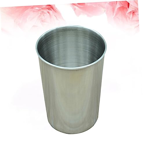 Healifty 2pcs Stainless Steel Tumbler Cup Bathroom Drinking Cups for Water Juice Beer and Easy to Clean Stylish Design for Home and Travel - size: 6X6cm