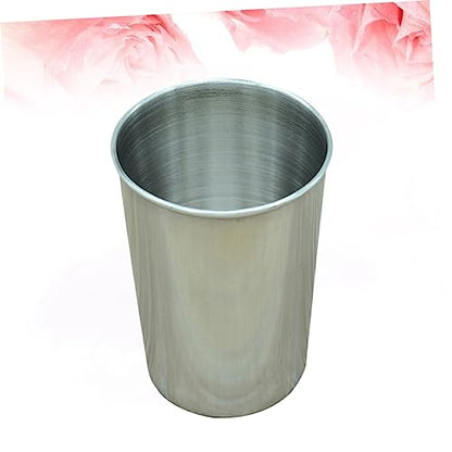 Healifty 2pcs Stainless Steel Tumbler Cup Bathroom Drinking Cups for Water Juice Beer and Easy to Clean Stylish Design for Home and Travel - size: 6X6cm