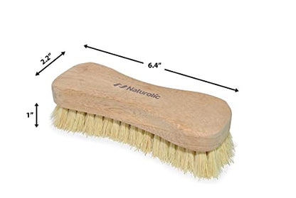All-Natural Wooden Scrub Brush Set | Wooden Handle | Tampico and Palmyra bristles | Eco Friendly Cleaning Products | Pack of 2