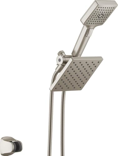5-Setting Two-in-One Combination Shower with Additional Mount - color: Spotshield Brushed Nickel