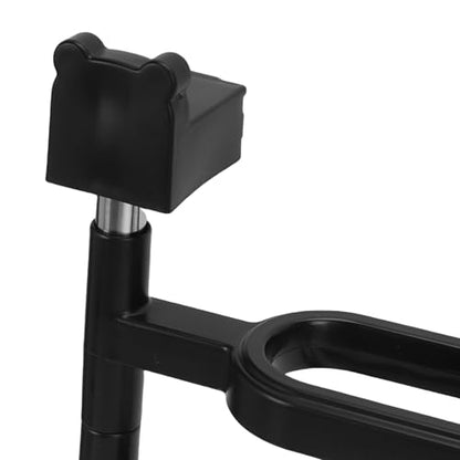 Luocute 180 Degree Swivel Towel Rack, High Strength ABS Wall Mounted Towel Bar with Hook, Space Saving Holder for Bathroom Kitchen (3 Rods) - color: 3 Rods