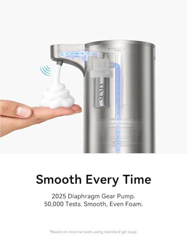 Automatic Foaming Soap Dispenser Touchless, 0.2s Fast Sensor, USB-C Rechargeable, Smudge-Resistant Stainless Steel, Hand Soap Dispenser for Bathroom, Kitchen, Hotel, Silver - color: Stainless Steel (Sliver)