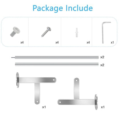 Double Towel Racks for Bathroom, 24 inch Double Towel Bar, Bathroom Towel Rack Wall Mounted, Double Towel Rod Stainless Steel Bathroom Towel Holder(Brushed Nickel) - size: 24 Inch