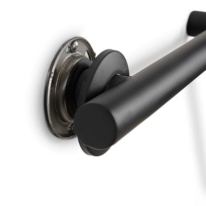 Bathroom Grab Bar, 38 inch Stainless Steel, Right Handed Zuma Bar, 1.25 inch Diameter, Handicap Grab Bar, Safety Rail, Matte Black - color: Matte Black, style: Right-Hand