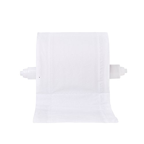 LazyMe 8 Pcs Toilet Paper Holder Roller 6" Plastic Spring Replacement Rod | Universal Toilet Paper Roller Rod, White Plastic Spring Loaded Rod for Bathroom Home