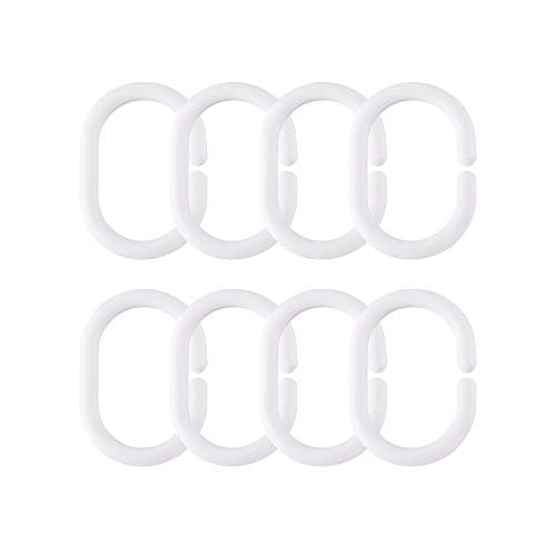 Shower Curtain Liner 48 x 72 inch, PEVA Weighted Stall Clear Shower Liner with 3 Magnets and 8 Plastic Hooks, 100% Waterproof - color: Clear, size: 48"W x 72"L (Pack of 1)