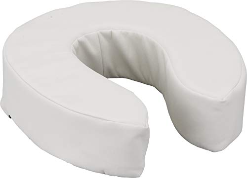 NOVA Medical Products Toilet Seat Cushion and Riser, 4” Padded Toilet Seat Attachment Cover, for Standard and Elongated Toilet Seats, Vanilla