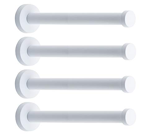 Classic White Stainless Steel Single Super Heavy Duty Wall Mount Hook, Coat Hanger, Bath Towel Hooks (8", 4 PCS) - size: 8" , 4 PCS