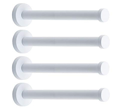 Classic White Stainless Steel Single Super Heavy Duty Wall Mount Hook, Coat Hanger, Bath Towel Hooks (8", 4 PCS) - size: 8" , 4 PCS