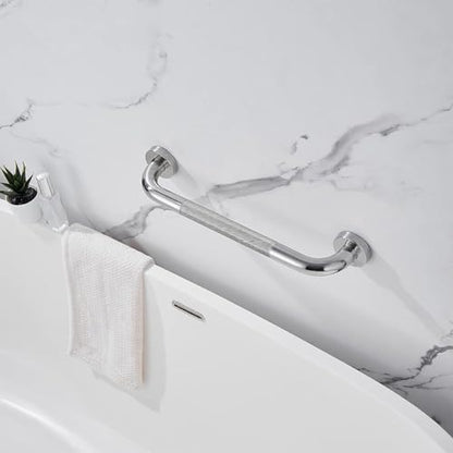 Shower Grab Bar, 1 Pack 16 Inch Bathroom Grab Bar, 304 Stainless Steel 1.25" Diameter Anti-Slip Handicap Grab Bar Support Shower Rail Senior Handrail Shower Safety Bar Handle - size: 16 Inch