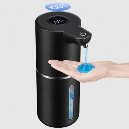 Automatic Liquid Soap Dispenser Touchless | USB Rechargeable Smart Hand Soap Dispenser, 4-Level Adjustable, 12oz Wall Mounted for Bathroom Kitchen(Black, Liquid) - color: Black