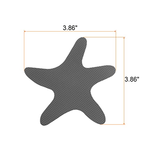 HARFINGTON 12pcs Non Slip Bathtub Stickers Bath Shower Floor 3.86" Anti-Slip Sticker Tape Starfish Style Decals for Bathroom Kitchen Bathtub Treads Stairs, Gray - color: Gray