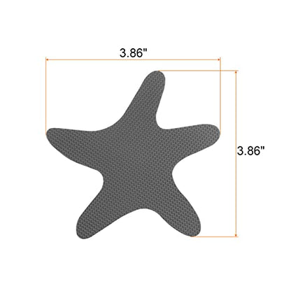 HARFINGTON 12pcs Non Slip Bathtub Stickers Bath Shower Floor 3.86" Anti-Slip Sticker Tape Starfish Style Decals for Bathroom Kitchen Bathtub Treads Stairs, Gray - color: Gray