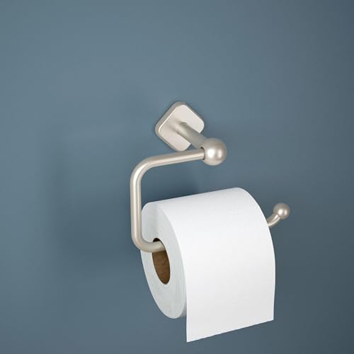Franklin Brass Brushed Nickel Toilet Paper Holder, Wall Mount European Style Open Arm Single Post - Gainesville GNV50-SN - color: Satin Nickel