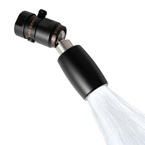 High Sierra® - CLASSIC™ Solid Lead-Free Metal 2.0 GPM Award Winning. High Pressure Shower Head with Trickle Valve. Patented Nozzle Never Clogs - Matte Black Finish - color: Matte Black, size: 2 GPM