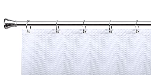 Shower Rings, Shower Curtain Rings for Bathroom, Rustproof Zinc Shower Curtain Hooks Rings, Set of 12 (Chrome) - color: Chrome