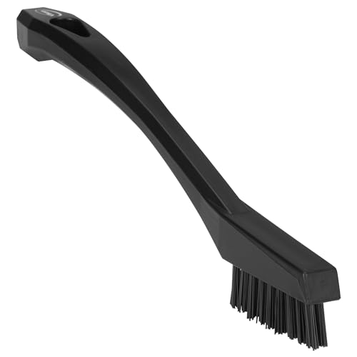 Vikan 44019 Detail Brush, 8.1", Extra Stiff, Black