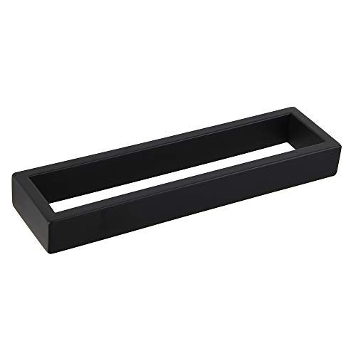 GERZWY Modern Black Towel Holder SUS304 Stainless Steel Towel Hanger Towel Ring for Bathroom Lavatory Wall Mount Contemporary Style HG1706-BK - color: Black