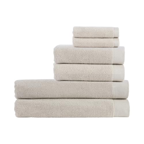 Christy Luxe 6 Piece Towel Set | French Gray | Luxe Heavyweight 100% Turkish Cotton | Ultra Soft | Super Absorbent | 730GSM | 2 Bath Sheets 2 Hand Towel 2 Face Cloths - color: French Gray, size: 6 Piece Bath Sheet Set