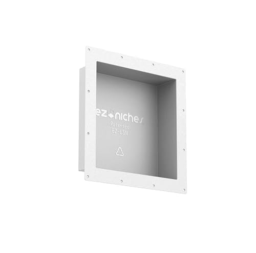 New Ready for Tile Recessed Bathroom Shower Shampoo Shelf Niche (14" X 14" Large Square) - size: 14" x 14" Large Square