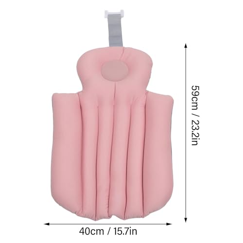Adult Bath Pillow Suction Cup Design Neck Back Support Nonslip Bath Mat for Home Bathroom (Pink) - color: Pink