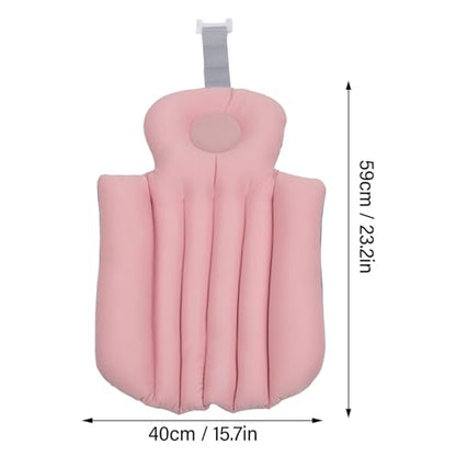 Adult Bath Pillow Suction Cup Design Neck Back Support Nonslip Bath Mat for Home Bathroom (Pink) - color: Pink