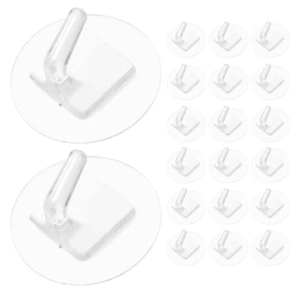 COHEALI Strong Adhesive Wall Hooks for Hanging Towels, Self-Adhesive Waterproof Hooks for Bathroom and Kitchen, 20pcs Set, No Drilling Required, Sturdy Home Storage Solution