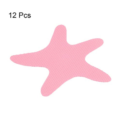 HARFINGTON 12pcs Non Slip Bathtub Stickers Bath Shower Floor 3.86" Anti-Slip Sticker Tape Starfish Style Decals for Bathroom Kitchen Bathtub Treads Stairs, Pink - color: Pink