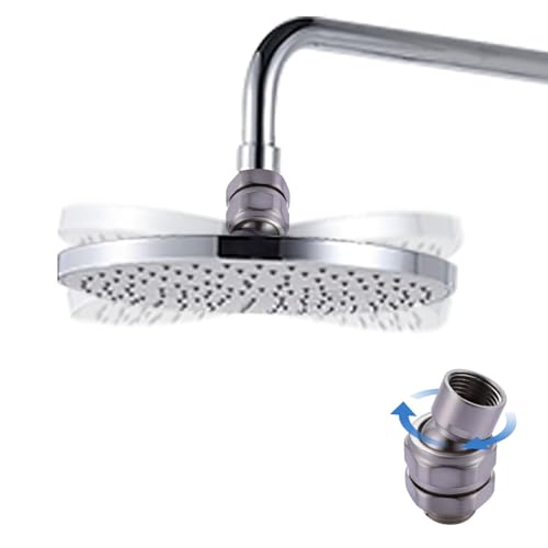 Shower Head Swivel Ball Adapter, Solid Brass Adjustable Shower Arm Connector, Polished Chrome Finish (Gray-2 pcs) - color: Gray-2 pcs