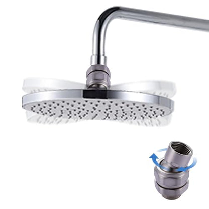 Shower Head Swivel Ball Adapter, Solid Brass Adjustable Shower Arm Connector, Polished Chrome Finish (Gray-2 pcs) - color: Gray-2 pcs