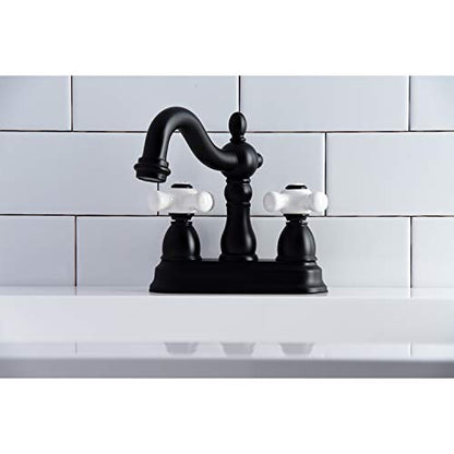 Kingston KB1600PX 4" Centerset Bathroom Faucet, Matte Black - color: Matte Black