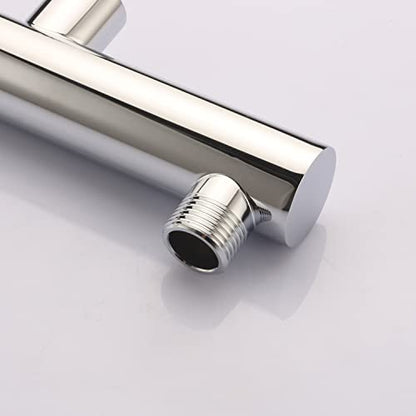 Dual Shower Head Manifold with Brass Shut Off Valve for 2 Fixed Shower Head Showering System Double Sprayer Manifold, Chrome - color: Chrome