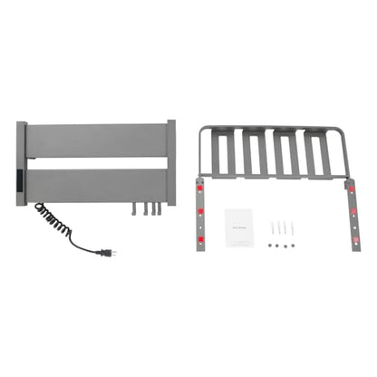 Electric Heated Towel Warmer Rack w/LED Touch Screen, Wall-Mounted Foldable Heated Towel Rack w/95-158℉ Temperature Adjustments ＆ 0-2h Timer for Bathroom Shower Hot Tub (Black, Foldable) - color: Black, size: Foldable