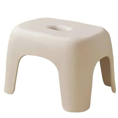 Plastic Step Stool, Heavy-Duty ABS Bathroom Shower Stool, Non-Slip Bath Seat with Rubber Pads, 12.2x9.25x7.68 Inch,