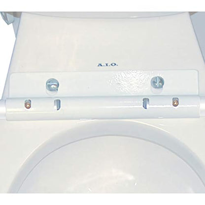 Drive Medical RTL12000 Toilet Safety Frame with Padded Arms, Anodized Aluminum Frame, Height and Width-adjustable Arms, Powder-coated Aluminum Bracket, Capacity up to 300 lb