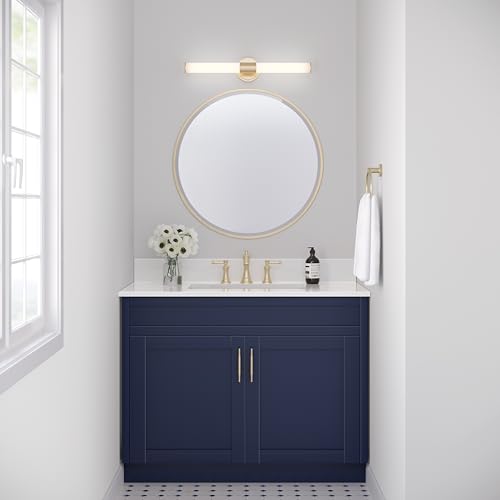 ML Lighting 2221-MG Trumann 1-Light Vanity, LED Modern Gold - color: Modern Gold, size: 24-Inch