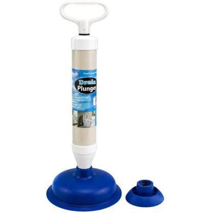 Dependable Industries inc. Essentials High Pressure Pump Plunger & Drain Clog Remover for Toilet Sink Tub Shower, 2 Heads