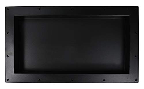 Over Mount Installation SHOWER CUBE Ready For Tile Waterproof Leak Proof Bathroom Recessed Shower Shelf Shower Niche Organizer Storage For Shampoo and Toiletry Storage (16" x 28", Black) - size: 16" x 28"