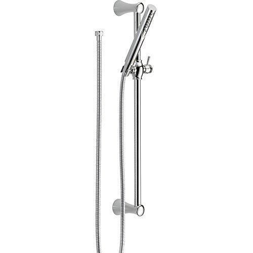 Delta Faucet Compel Slide Bar Hand Held Shower with Hose, Chrome Handheld Shower Head, Slide Bar Hand Shower, Chrome Handheld Shower, Detachable Shower Head, Chrome 57085 - color: Chrome