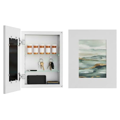 Medicine Cabinet No Mirror, Recessed Medicine Cabinet, 12x15 (14x17) | Houseables Hidden In Wall Niche, Without Mirror, Picture Frame, Concealed, Built In, Between Stud Shelf Insert, Bathroom - size: 12" x 15" ID, 14" x 17" OD