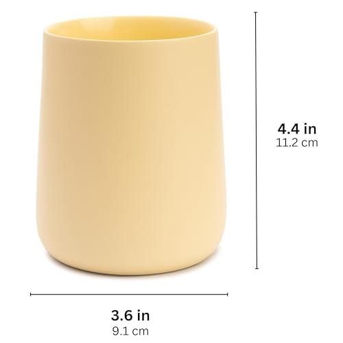Yew Design Matte Yellow Bathroom Toothbrush Holder Cup - Round - color: Round Matte Yellow Cream