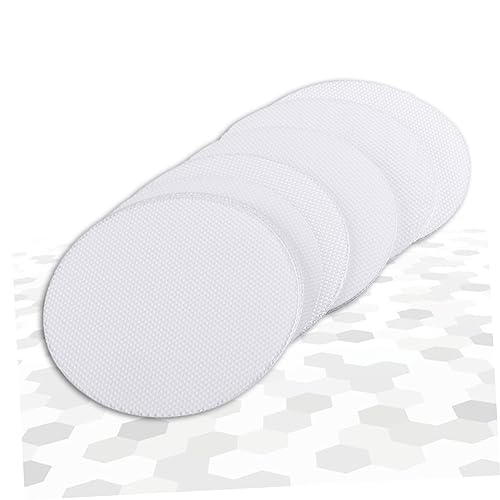 40pcs Peva Anti-Slip Bath Stickers for Bathtub and Shower Safety Floor Stickers Easy to Apply Non-Slip Adhesive for Bathroom Use Round White Design - size: 10X10cm
