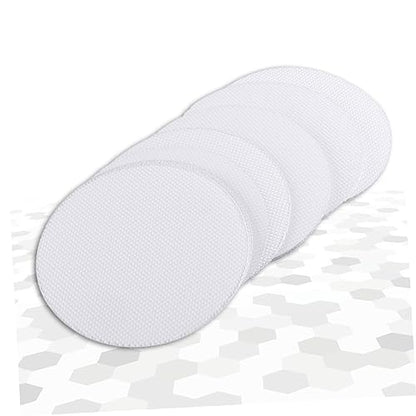 40pcs Peva Anti-Slip Bath Stickers for Bathtub and Shower Safety Floor Stickers Easy to Apply Non-Slip Adhesive for Bathroom Use Round White Design - size: 10X10cm