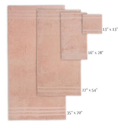 SOFE H&L | Olea Luxury Turkish Cotton Hand Towels Set of 4 Blush | Premium, Soft, Durable, Absorbent | Hotel Quality Plush Towels and Thick Towel Sets - color: Blush, size: Set of 4 (4 Hand Towels)