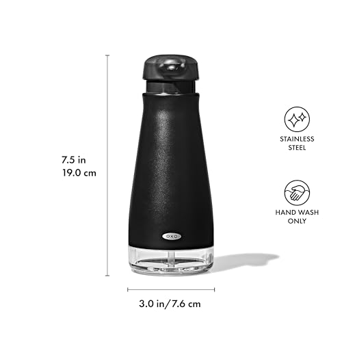 OXO Good Grips Stainless Steel Soap Dispenser - Black - color: Black, style: Soap Dispenser