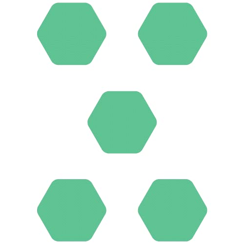 Kahuna Grip Bathtub Bath and Shower 5¼" Hexagon Non-Slip Traction Treads (Green) - color: Green