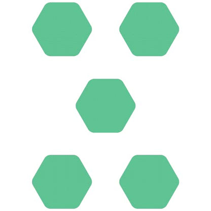 Kahuna Grip Bathtub Bath and Shower 5¼" Hexagon Non-Slip Traction Treads (Green) - color: Green