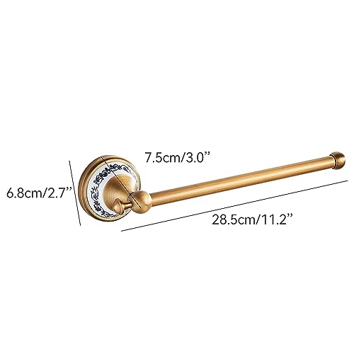 Hand Towel Bar for Bathroom Antique Bronze Brass, Rustproof Wall Mounted Towel Rack Hanger Bathroom Hardware Accessories Towel Holder,Porcelain Design - color: Towel Holder