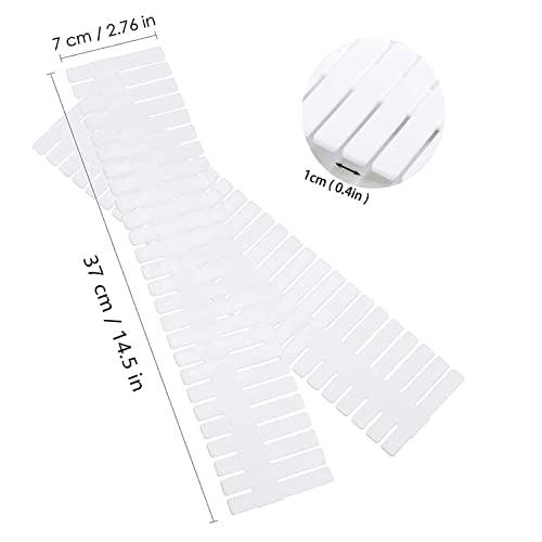 24 Pcs Drawer Divider Adjustable DIY Storage Organizer Separator for Tidying Clutter Cutlery Underwear Socks Clothes Dresses Desk & Box in Kitchen Bathroom Bedroom Office (Cut at Will) - size: 24 Pieces